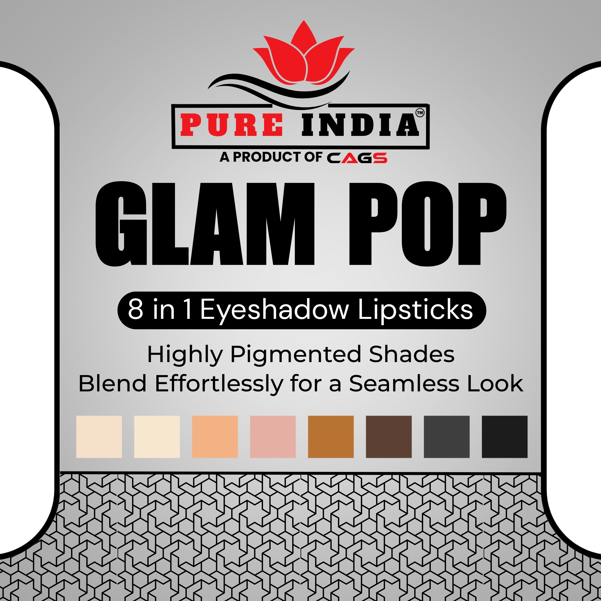 197 Glam Pop 8 in 1 Eyeshadow Lipsticks - Image 1