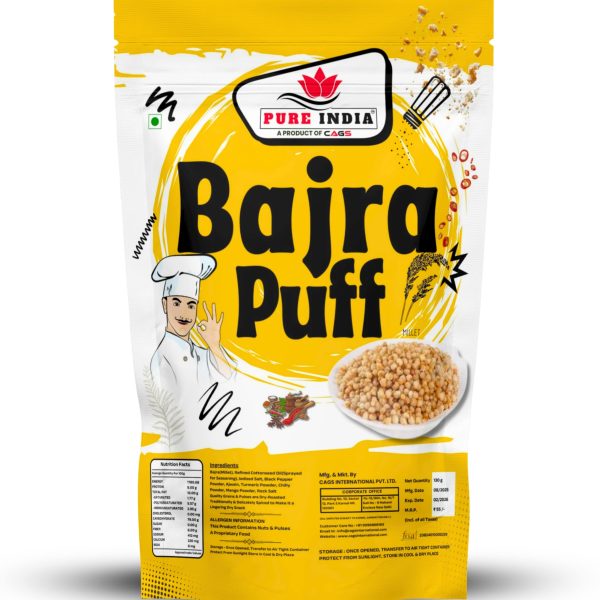 Roasted Bajra puff Hight fiber Gluten Free | PURE INDIA
